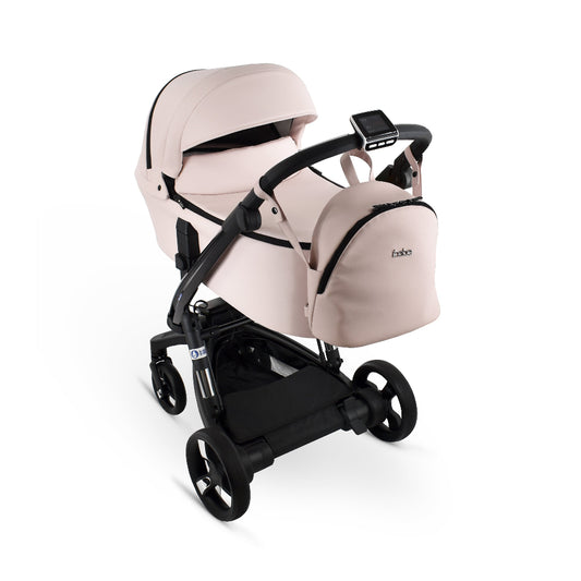 Carucior electric Ibebe iSTOP & DRiVE 2 in 1 Piele ecologica Roz (IS44) Cybex Platinum e-Priam