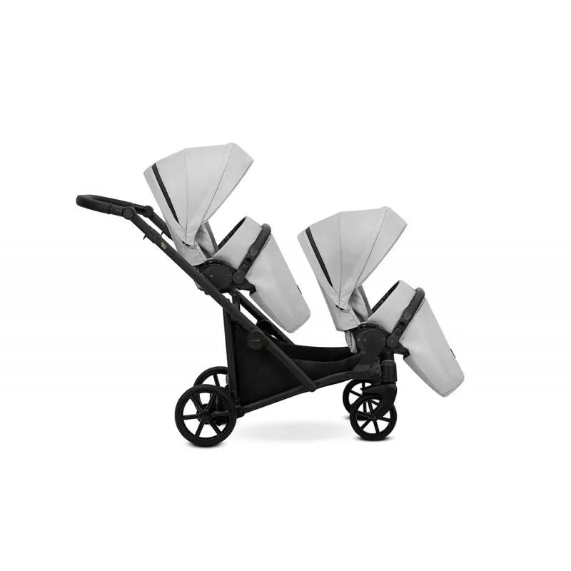 Carucior pentru gemeni Kunert Brav Duo 2 in 1 Gri/cadru Negru
