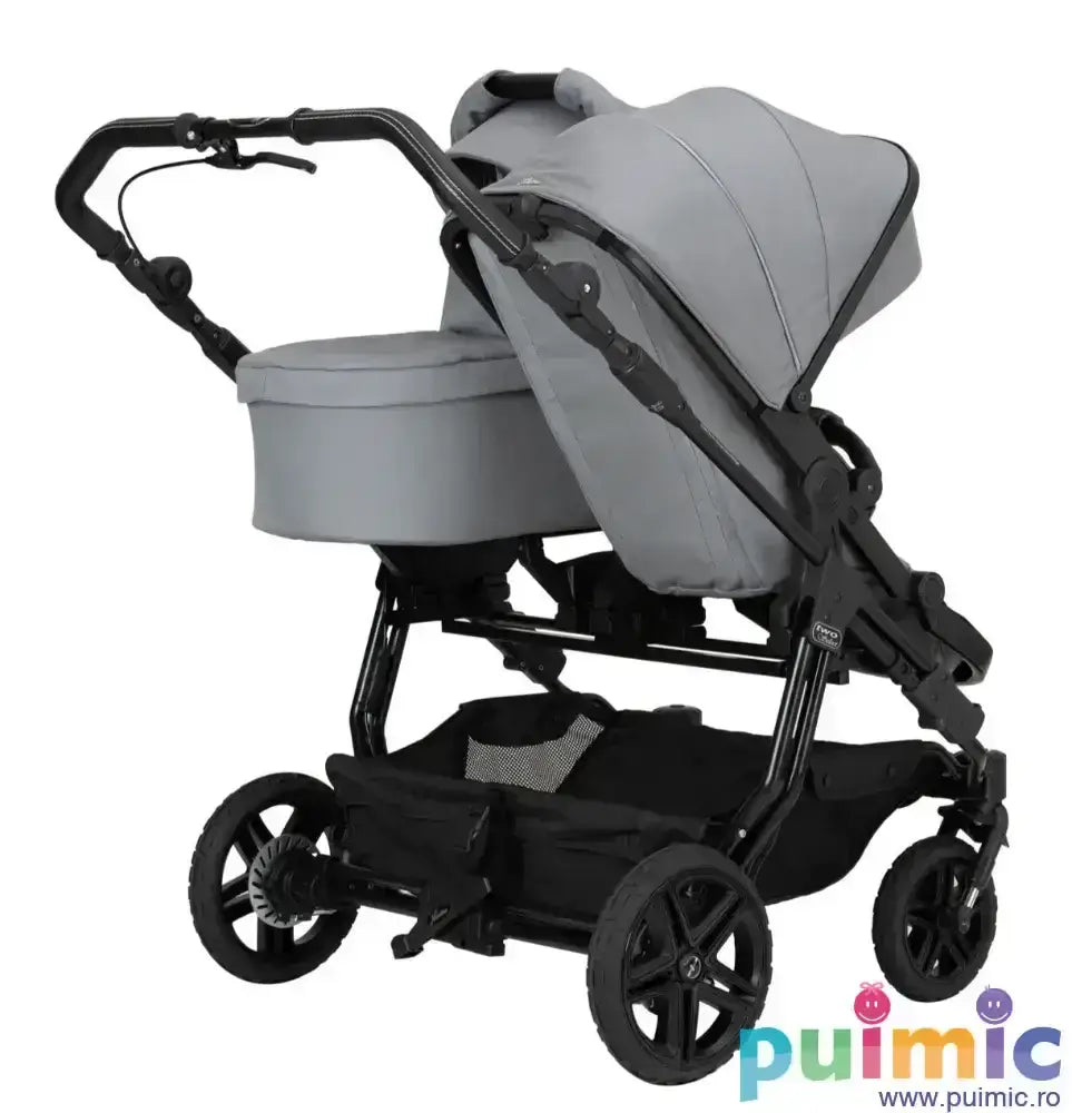 Carucior sport pentru gemeni Hartan Two Select Outdoor Toffee (701), reversibil, pliere compacta, roti cauciuc cu aer