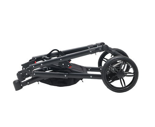 Cărucior gemeni tandem 3 în 1 Nativo Via, latime 63 cm