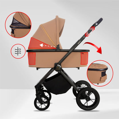 Carucior 2 in 1 BabyLux BOLDO Coral