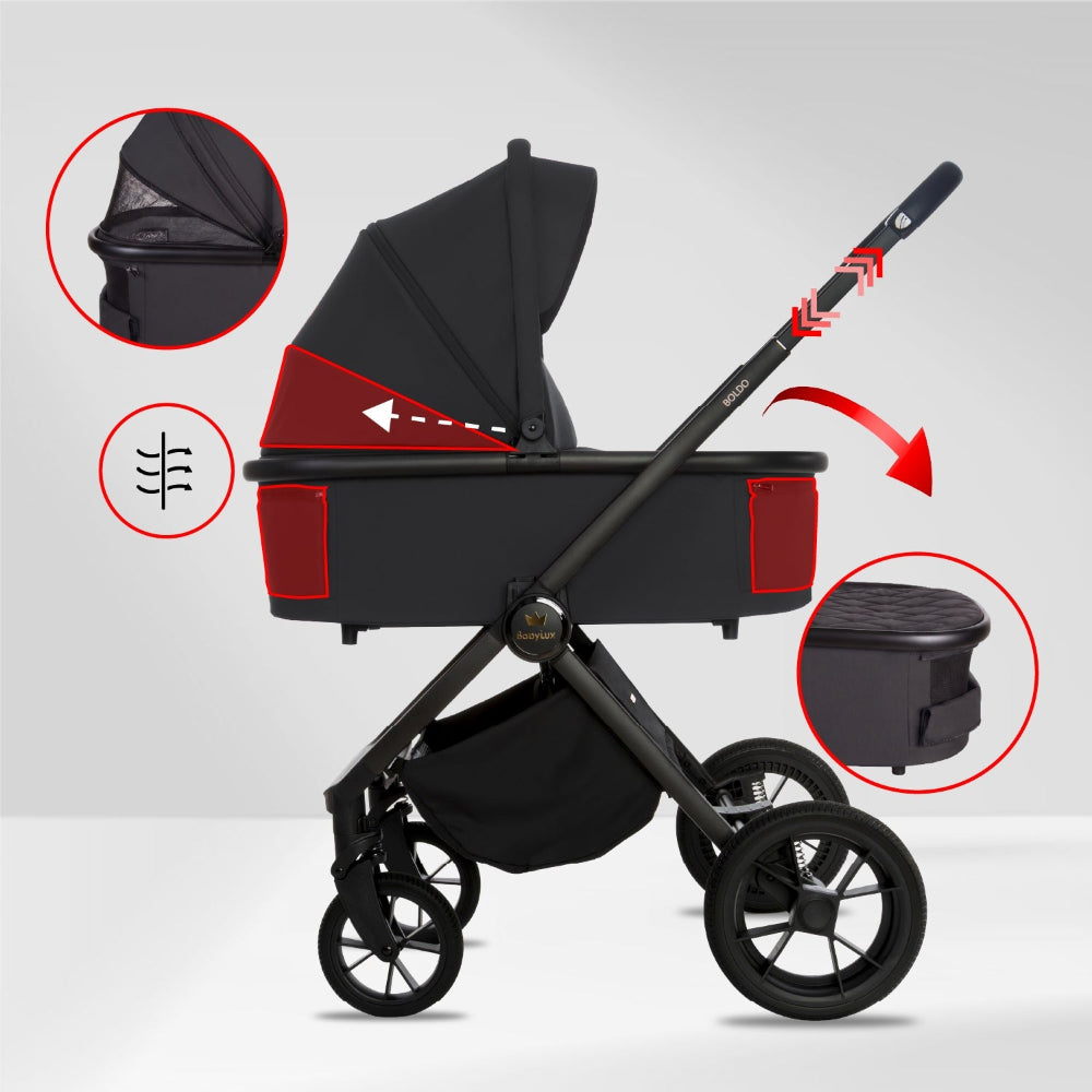 Carucior 2 in 1 BabyLux BOLDO Onyx