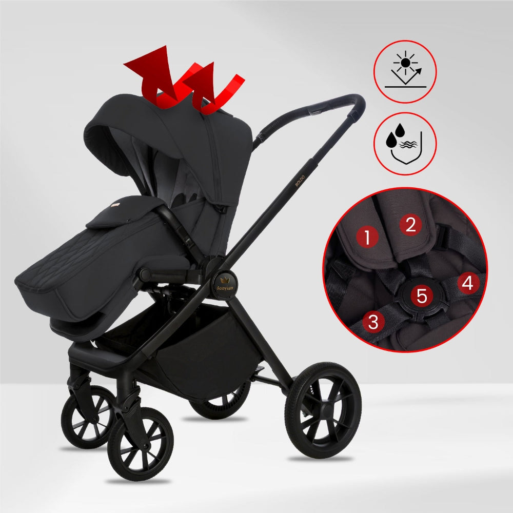 Carucior 2 in 1 BabyLux BOLDO Onyx