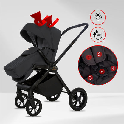 Carucior 2 in 1 BabyLux BOLDO Onyx