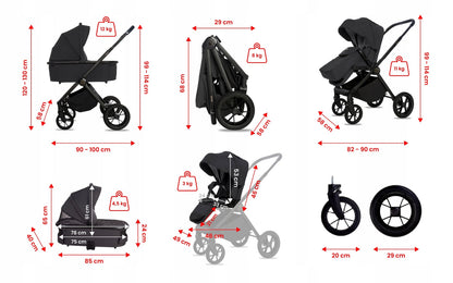 Carucior 2 in 1 BabyLux BOLDO Onyx