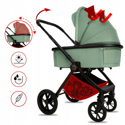 Carucior 2 in 1 BabyLux BOLDO Sage