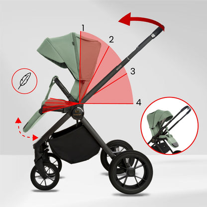 Carucior 2 in 1 BabyLux BOLDO Sage