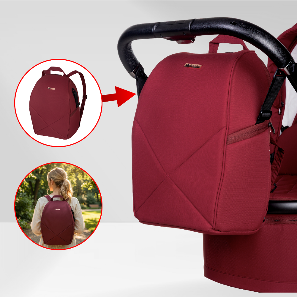 Carucior 2 in 1 BabyLux Boldo Bordo