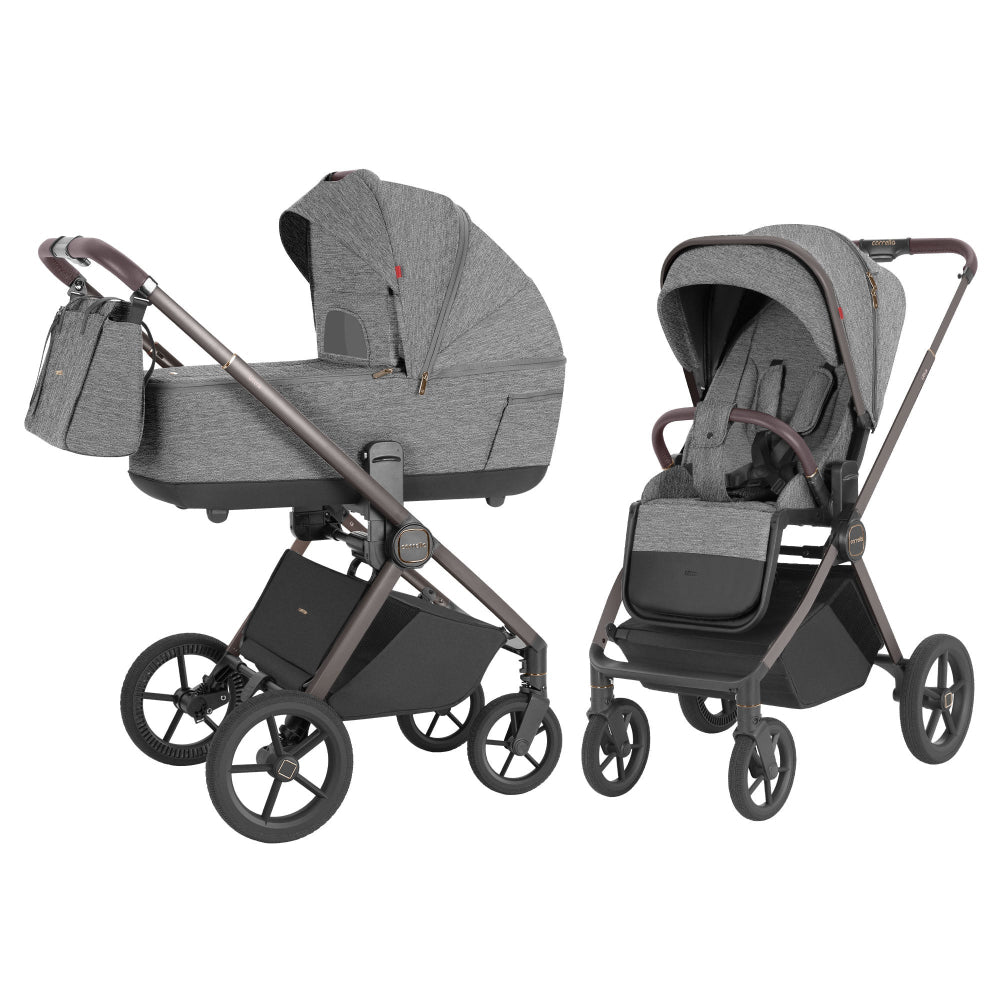 Carucior copii Carrello Ultra (CRL-6527) 2 in 1 Metal Grey, max. 22 Kg, reversibil, reglare landou pe inaltime