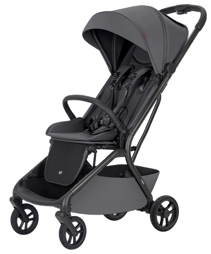 Carucior copii compact Carrello Magia 2.0 CRL-6655 2 in 1 Elm Grey, dimensiuni bagaj de mana, max. 22 Kg, adaptori cos auto