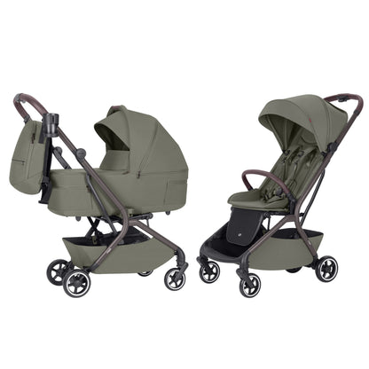 Carucior copii compact bagaj de mana Carrello Magia CRL-6555 2 in 1 Malted Green