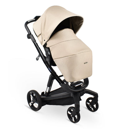 Carucior electric 2 in 1 Ibebe iSTOP & DRiVE FOLLOW ME Textil Bej (IS109) cu leganare automata max. 22 Kg