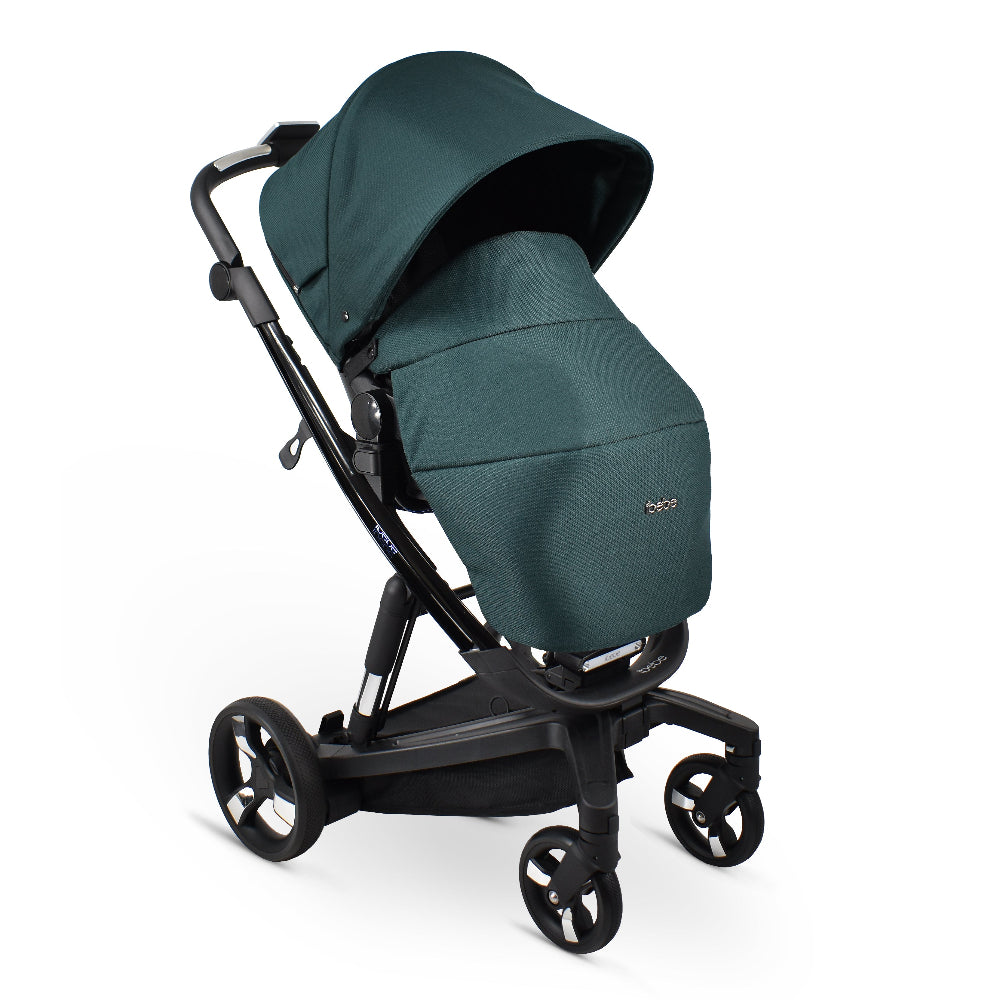 Carucior electric 2 in 1 Ibebe iSTOP & DRiVE FOLLOW ME Textil Verde (ISD106), cu leganare automata, max. 22 Kg