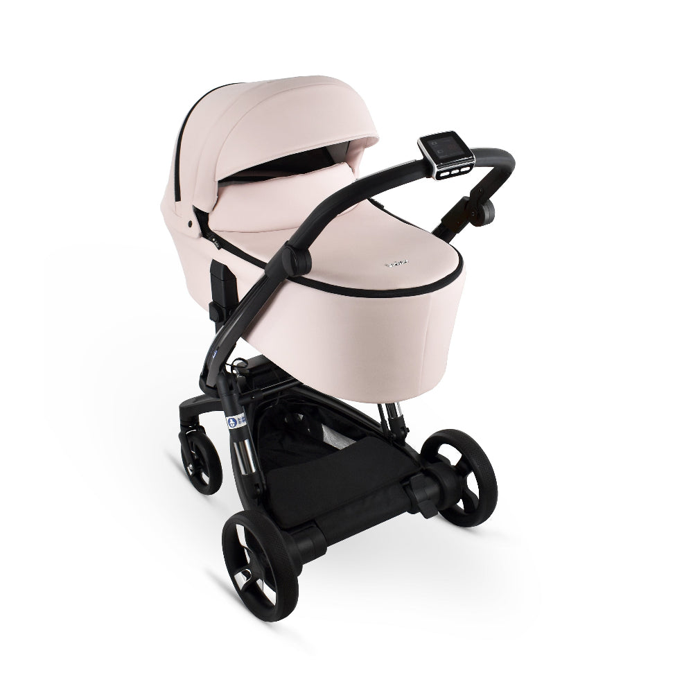 Carucior electric Ibebe iSTOP & DRiVE 2 in 1 Piele ecologica Roz (IS44) Cybex Platinum e-Priam