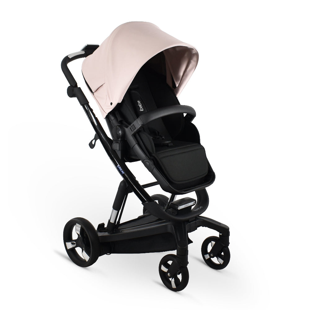 Carucior electric Ibebe iSTOP & DRiVE 2 in 1 Piele ecologica Roz (IS44) Cybex Platinum e-Priam