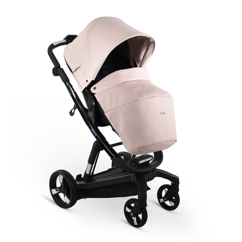 Carucior electric Ibebe iSTOP & DRiVE 2 in 1 Piele ecologica Roz (IS44) Cybex Platinum e-Priam