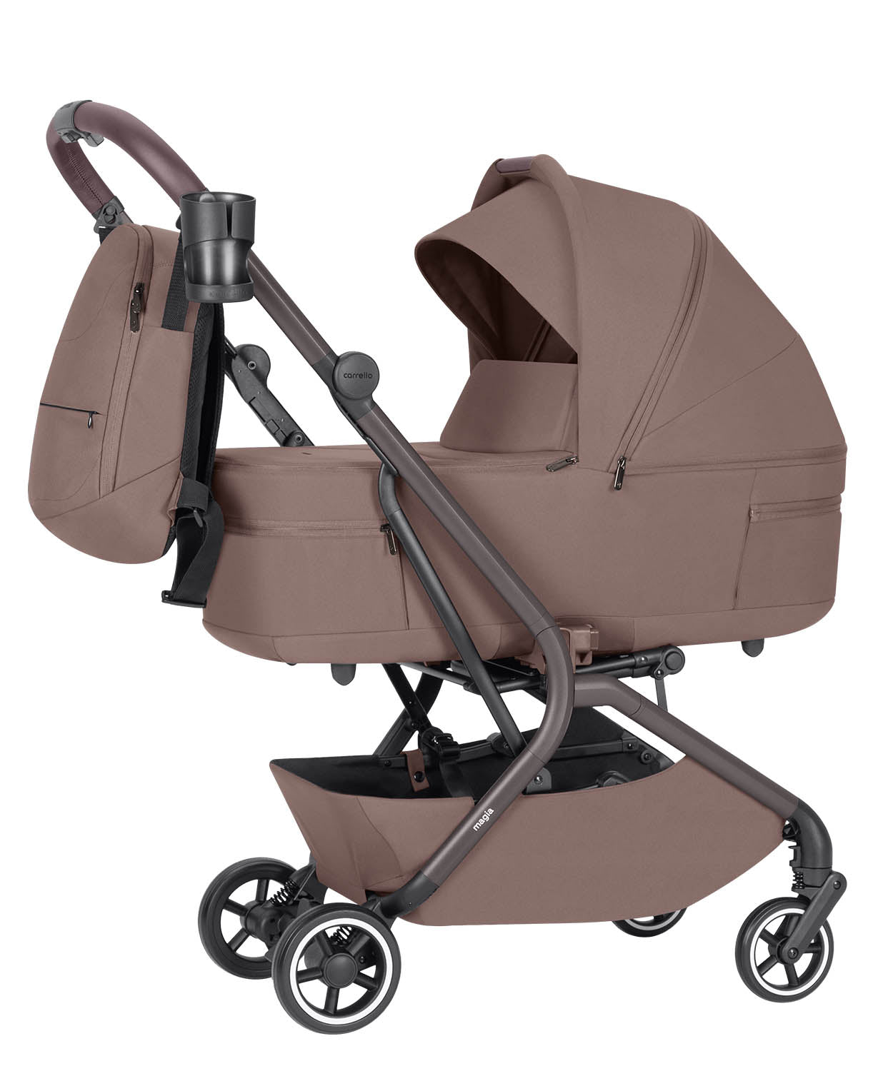 Carucior copii compact Carrello Magia CRL-6555 2 in 1 Glace Pink, max. 22 Kg, dimensiuni bagaj de mana