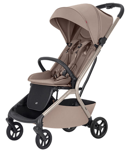 Carucior copii 2 in 1 Carrello Magia 2.0 CRL-6655 Spice Beige, compact, dimensiuni bagaj de mana, max. 22 Kg, adaptori cos auto