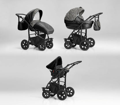 Carucior 3 in 1 Nativo Ventura Negru-Leopard/Cadru negru (32)