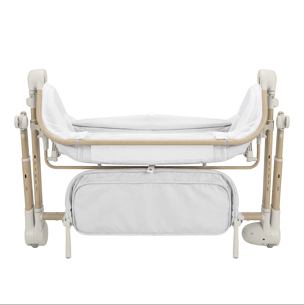 Patut electric co-sleeper cu telecomanda Carrello Salsa (CRL-16507) Velora Grey, pliabil, 0-6 luni, 9 Kg