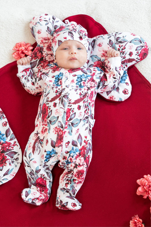 Romper de bumbac cu maneca lunga (180031) "Kate"