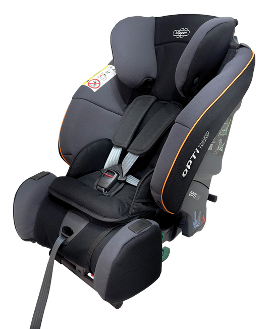 Scaun auto Klippan OPTI129 i-Size 61-125 cm/32 Kg Black Orange, testat PLUS, rear facing prelungit (Copy)