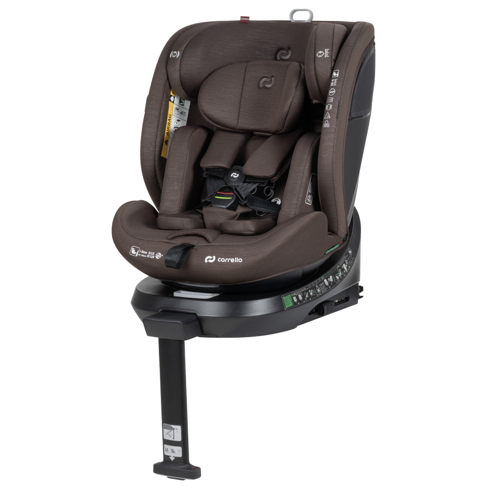 Scaun auto rotativ 360° SPS Carrello OCTOPUS i-SIZE 40-150 cm ISOFIX Chocolate Brown