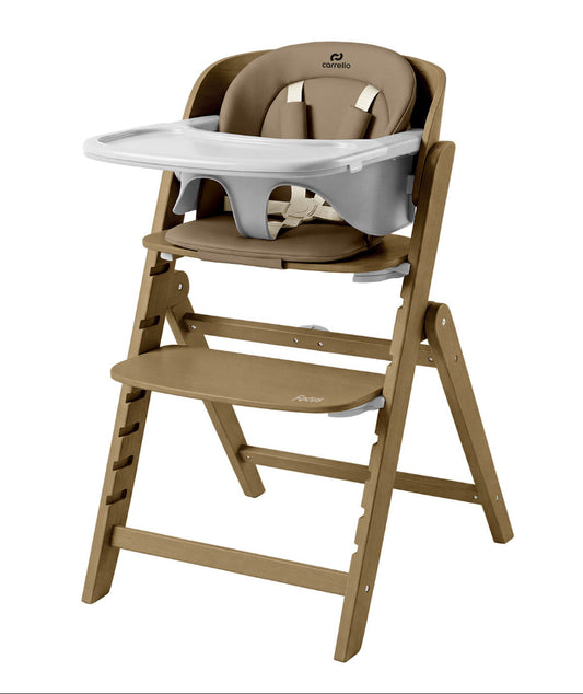 Scaun de lemn transformabil Carrello Focus (CRL-16801) Sahara Beige, de la nastere, max. 130 kg