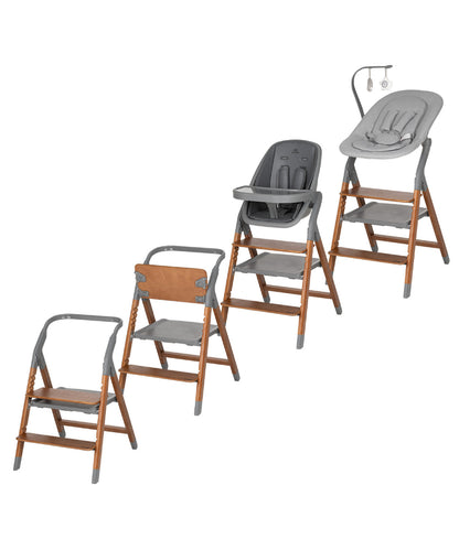Scaun de masa cu sezlong Carrello ERGO (CRL-16701) 4 in 1 Night Grey