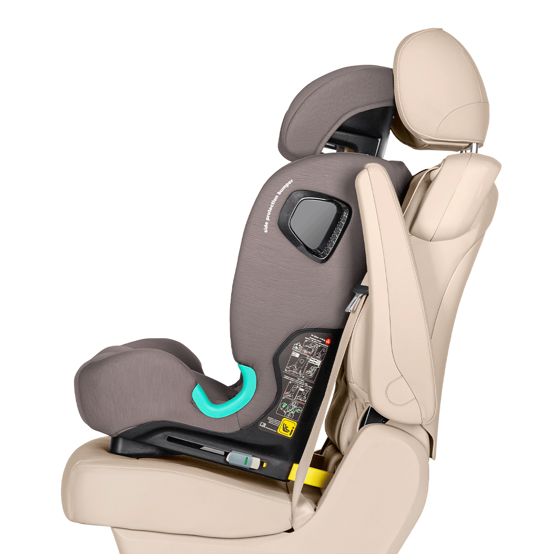 Scaun auto Carrello Yukon I-Size 76-150 cm Isofix, 2 pozitii de inclinare, Top Tether, Seashell Grey