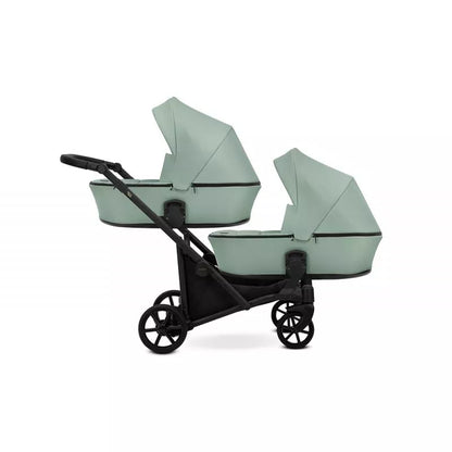 Carucior pentru gemeni Kunert Brav Duo 2 in 1 Menta/cadru Negru