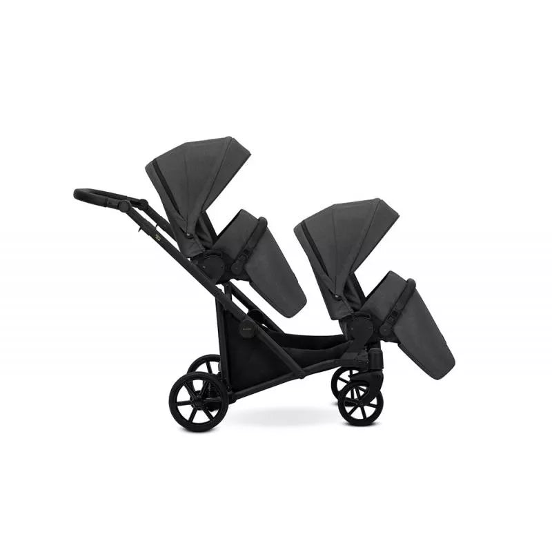 Carucior pentru gemeni Kunert Brav Duo 2 in 1 Grafit/cadru Negru