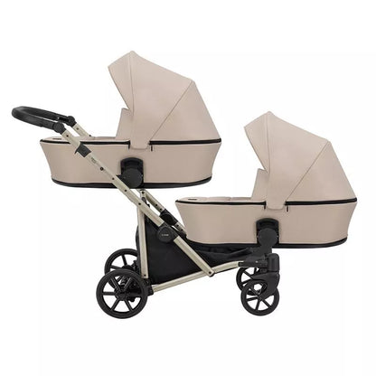 Carucior pentru gemeni Kunert Brav Duo 2 in 1 Crem/cadru Champagne