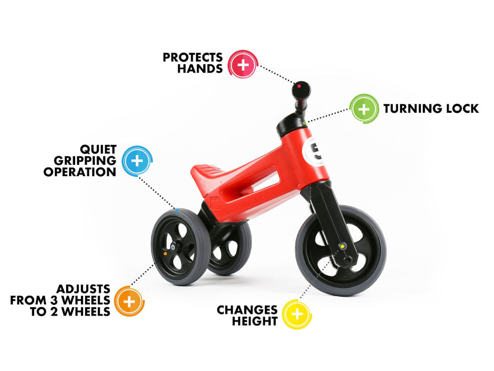 Bicicleta fara pedale Funny Wheels RIDER SPORT 2 in 1 Pink bicicleta-fara-pedale