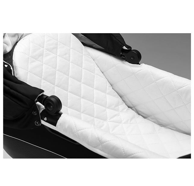 Cărucior gemeni tandem 3 în 1 Nativo Via Cappuccino/Cadru negru (01), latime 63 cm