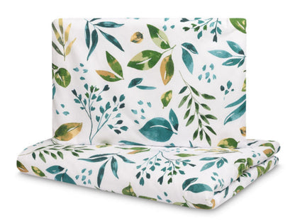 Set lenjerie de pat bumbac 100% cu 2 piese 100x135 cm/40x60 cm Sensillo Botanic lenjerii