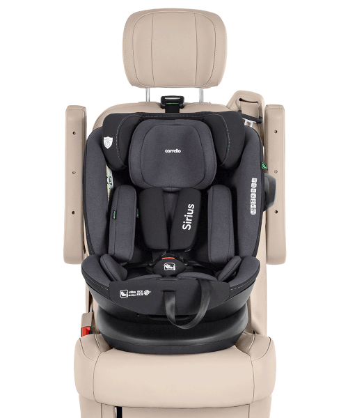 Scaun auto rotativ Carrello Sirius (CRL-8808) Sky Grey, 40-150 cm, 360°, i-Size, R129/03, Isofix, Top Tether
