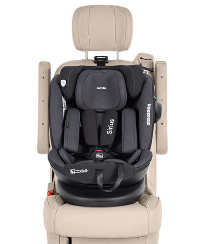 Scaun auto rotativ Carrello Sirius (CRL-8808) Sky Grey, 40-150 cm, 360°, i-Size, R129/03, Isofix, Top Tether