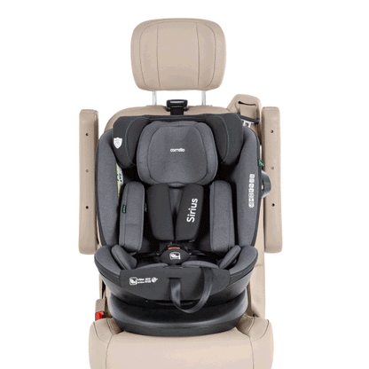 Scaun auto rotativ Carrello Sirius (CRL-8808) Sky Grey, 40-150 cm, 360°, i-Size, R129/03, Isofix, Top Tether